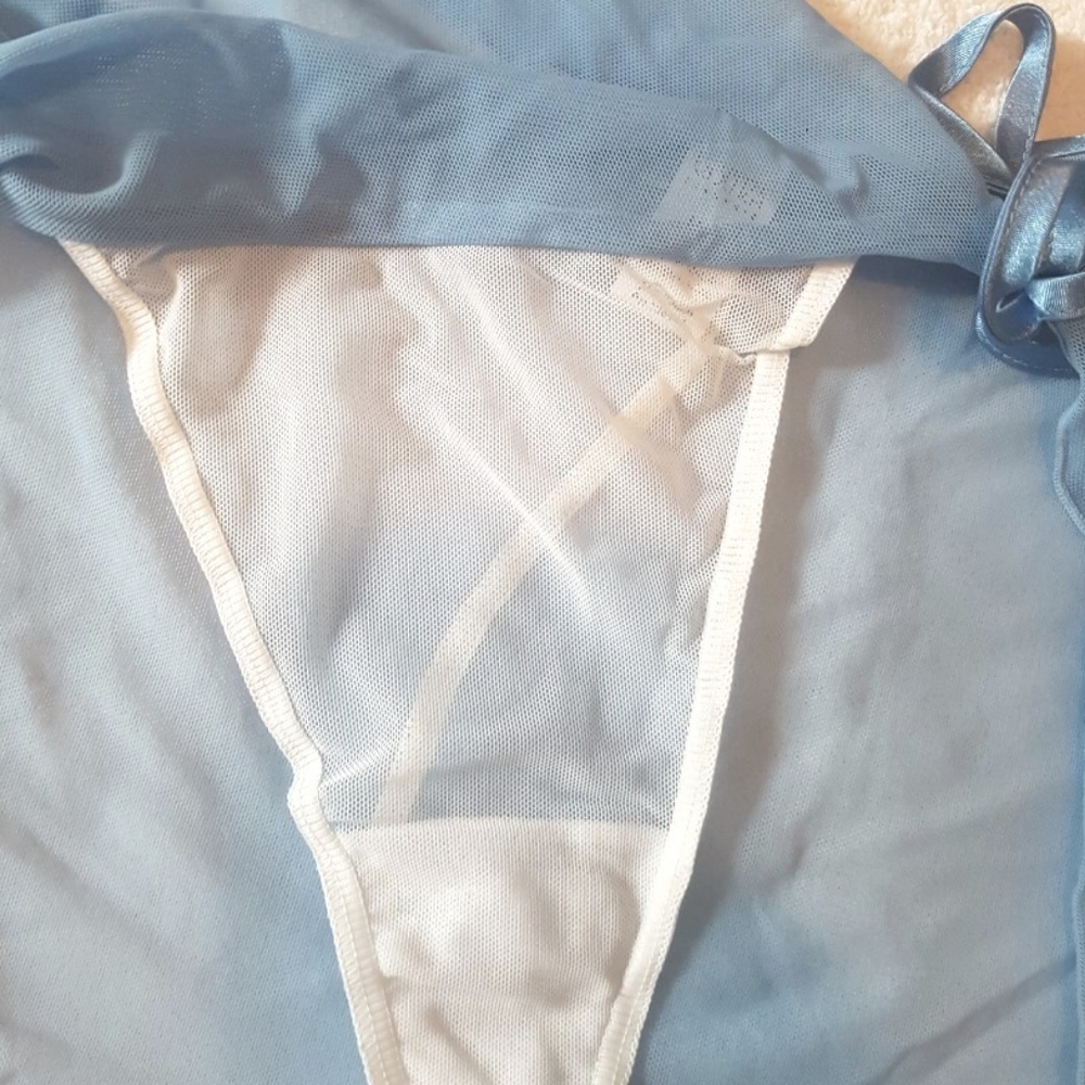 Vintage La Senza sexy Sheer cami bra bikini lingerie set NEW - Picture 2 of 4